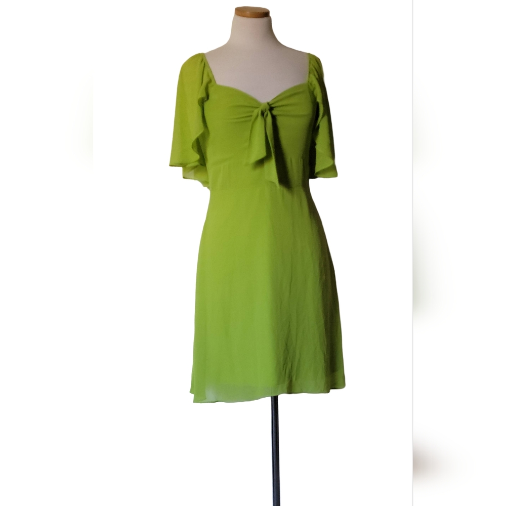 Versona Chiffon Smocked Bow Date Night Ladies Night Out Brunch Cocktail Dress